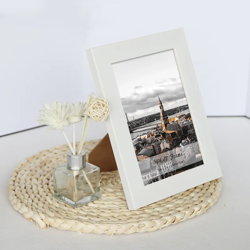 Home Decoration Tabletop White Rectangular Cheap Plastic Photo Frame