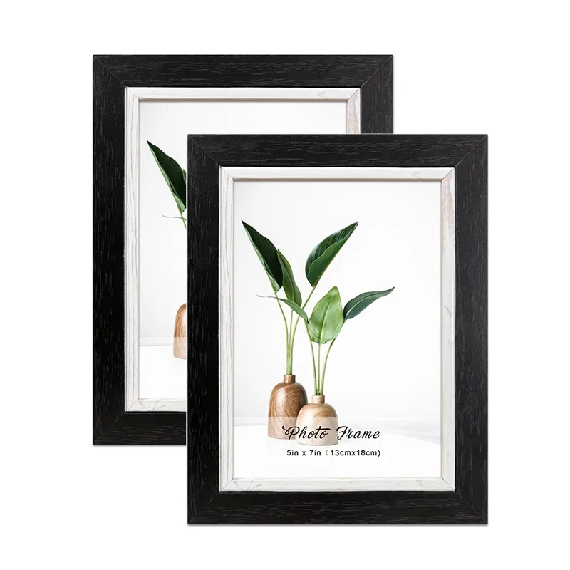 Home Simple Table Top Wall Hanging Mdf Black Photo Picture Frames