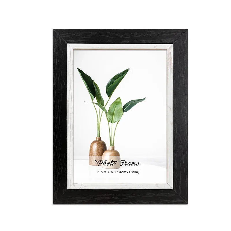 Home Simple Table Top Wall Hanging Mdf Black Photo Picture Frames