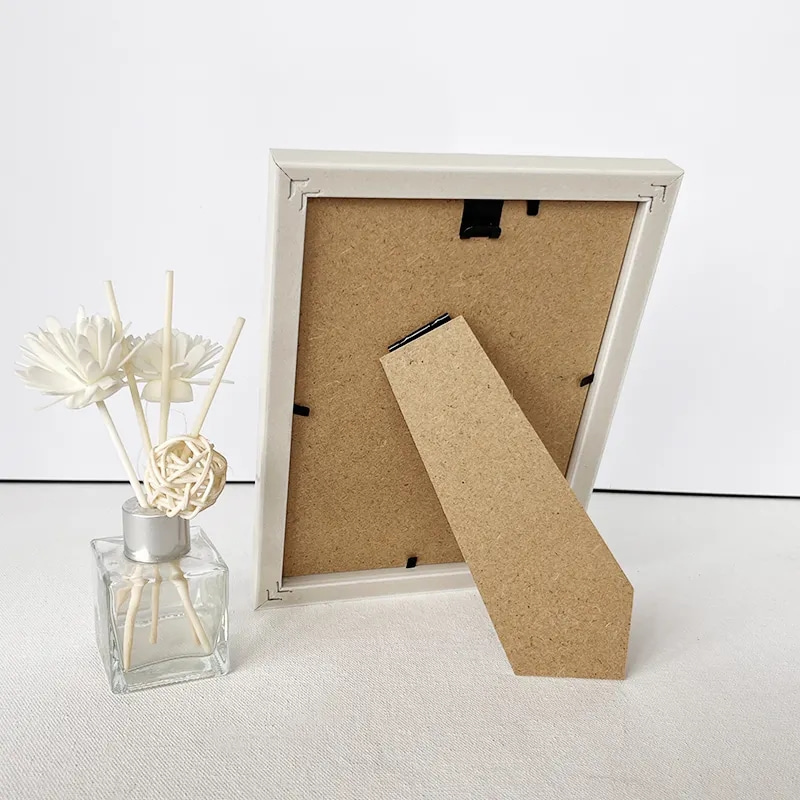 Simple Beige Photo Frame PS Material For Wedding And Family