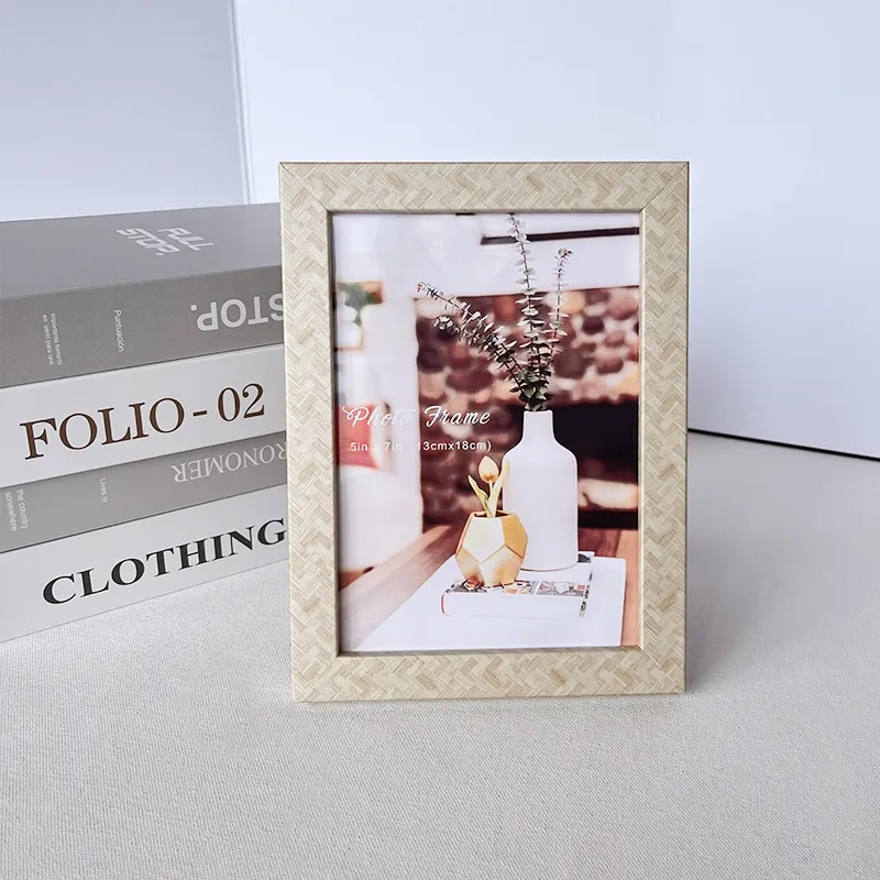 Home Office Decoration 5x7 Inch Plastic Material Mini Photo Frame