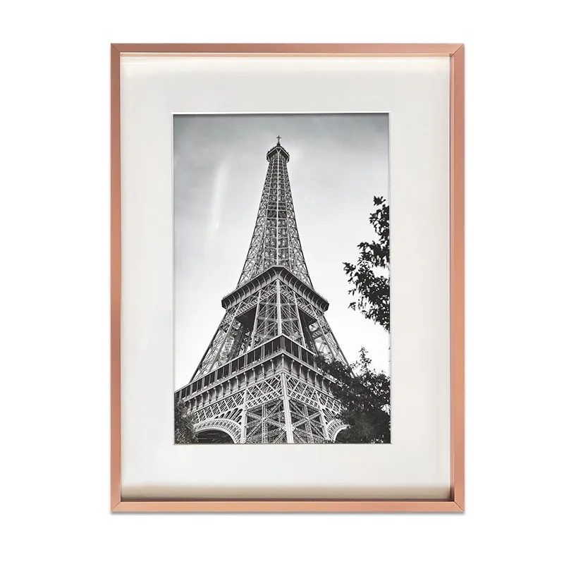 Large Size Silver Decorative Aluminium Frame Photo With Reinforced Glass