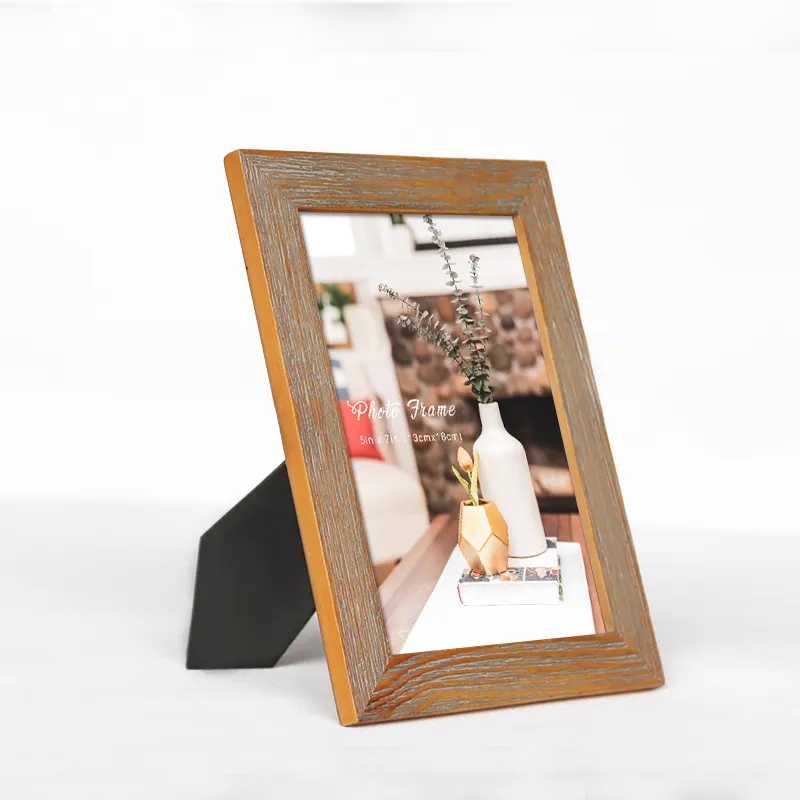 5X7 Solid Wood High Definition Glass Tabletop Photo Frame