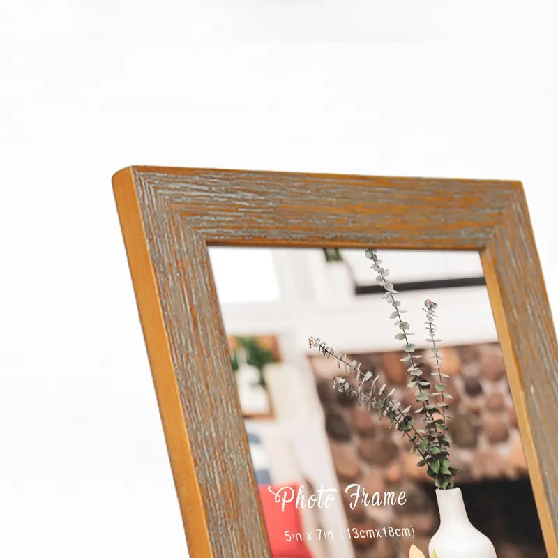 5X7 Solid Wood High Definition Glass Tabletop Photo Frame