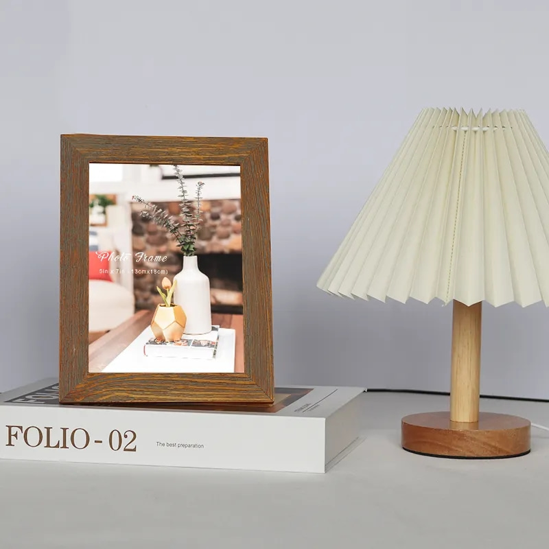 5X7 Solid Wood High Definition Glass Tabletop Photo Frame