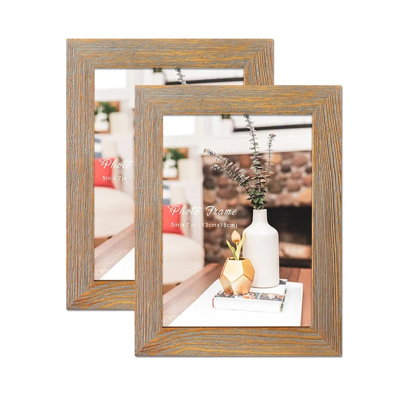 5X7 Solid Wood High Definition Glass Tabletop Photo Frame